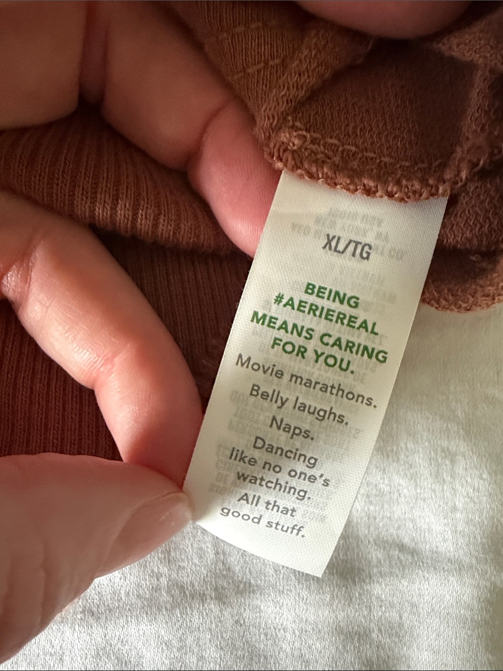 aerie Short Sleeve Boxy Tee in rusty brown - Picture 3 of 4